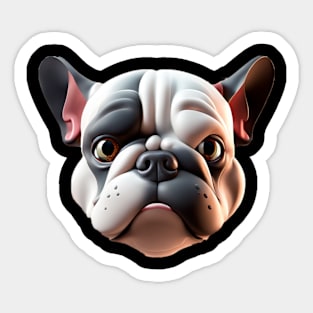 French Bulldog Face Sticker